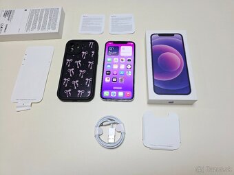 APPLE iPHONE 12 64GB PURPLE ,ZDRAVIE BATERKY 100% - 9