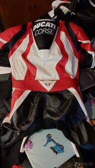Moto kožená kombinéza Ducati, perforovaná - 9