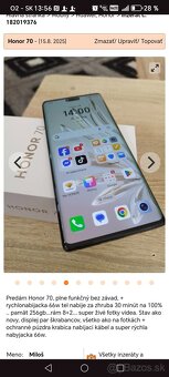 Predám HONOR 70 250G - 9