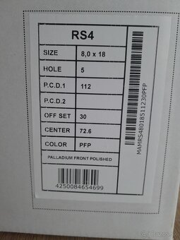 Alu disky R18 5x112 Et30 MAM RS4 PFP Škoda Seat Audi Vw - 9