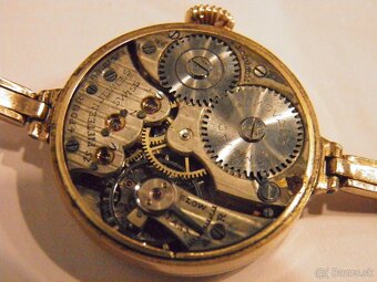 Starožitné zlaté hodinky zn. Movado - 9