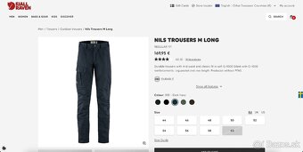 Outdoorové nohavice Fjallraven Nils Trousers M | US 33-34 - 9
