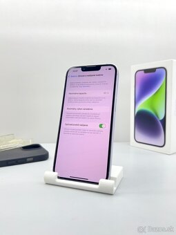 iPhone 14 PURPLE 256GB ORIGINÁL STAV + PRÍSLUŠENSTVO - 9