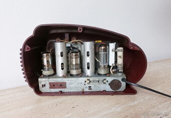 Krásné starožitné rádio Tesla Talisman 308U, top stav - 9