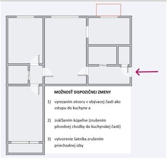 3i byt | Bulvár | 72m2 + 2 x balkón | pôvodný stav - 9
