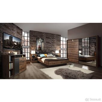 Kvalitná šatníková skriňa - ušľachtilý dub/čierny dub - 9