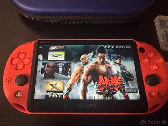 Predám PS Vita 2000 NEON ORANGE +128 Gb karta - 9