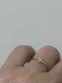 Diamantový prsteň biele zlato - 9