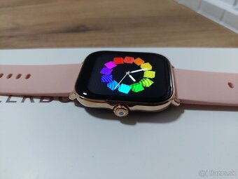 Chytré hodinky P72 – 1,85" - volanie, IP68, ružové - 9