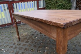 Drevený stôl ( jaseň, buk ), odtieň orech - 9