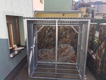 Prístrešok na palivové drevo 3x1,2m RAL3011 višňa - 9