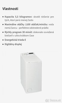 Whirlpool zhora plnená práčka - 9