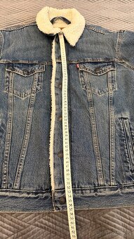 Pánska džínsová zateplená bunda LEVIS - veľkosť M - 9