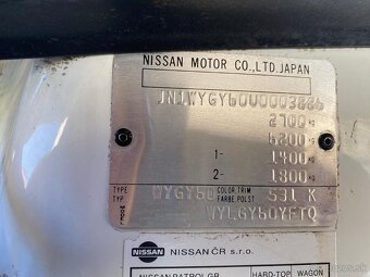 NISSAN PATROL WAGON 1995 VIN 886 - 9