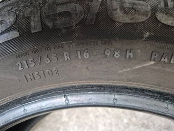 215/65 R16 zimné 4 ks CONTINENTAL dezén 8,1-6,4 mm - 9
