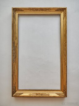 Starožitný pozlátený rám na obraz - Biedermeier, 145 × 90 cm - 9