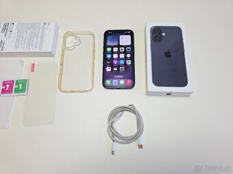 APPLE IPHONE 16 128GB BLACK,BATERKA 100%,ZÁRUKA - 9