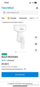 Bosch MUZ5GM1 Mlynček na obilie, mak, kuchynský robot mum - 9