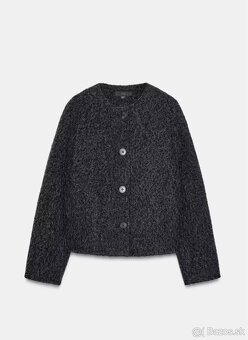 Kabát s buklé šálom nový - 9