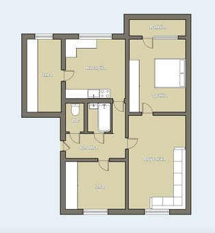 Slnečný 4 izbový byt s balkónom na ulici Hollého, Michalovce - 9