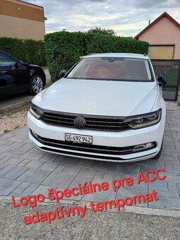 VW Logo znak VOLKSWAGEN cierne leskle / cervene - 9