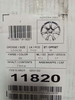 Alu disky R16 5x112 Et50 6.5J Seat Škoda Audi Volkswagen - 9