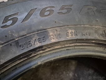 215/65 r17 zimné 4 ks PIRELLI dezén 7 - 5,2 mm - 9
