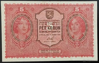 BANKOVKY IV. ČSR PRVÁ REPUBLIKA- I. EMISIA ROK 1919 - 9