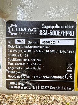 Kombajn na štiepanie dreva LUMAG SSA500EH/PRO z DÁNSKA - 9