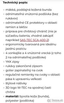 Úplne nová kožená bunda W-TEC Dark Vintage-pravá koža 2XL - 9