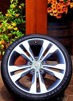 alu R18 5x112, bicolor, orig. Mercedes CLA + B, letné pneu - 9