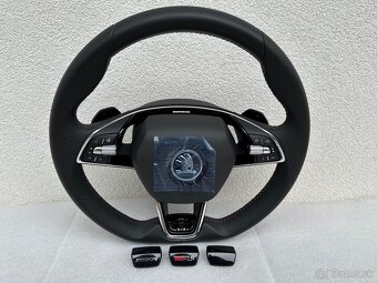 Volant zkoseny DSG VRS airbag skoda octavia IV vyhrievany - 9