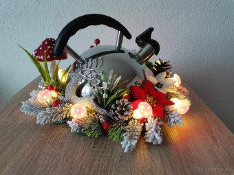 Vianočné dekorácie na stôl s 1 sviečkou - 9