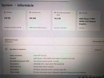 Notebook Lenovo ThinkPad L14 Ryzen 5 PRO / 16GB RAM / 256GB - 9