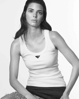 PRADA tielko biele / čierne - 9