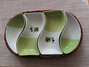 Čajová súprava, porcelánové misky, poháre - 9