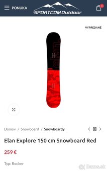 Predávam Snowboard dĺžka 150+viazanie k tomu - 9