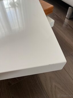 Konferencny/obyvackovy stôl, na mieru, 120x80, masiv bielo-h - 9