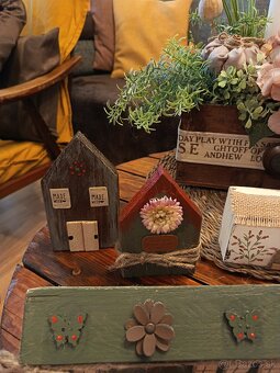 Dekoračné domčeky, venčeky😊 - 9