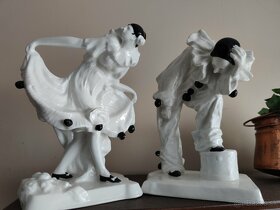 Staré věci - lampa, svícen, sochy, citera, čajová souprava - 9