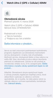Apple Watch ULTRA 2 49mm LTE BLACK - záruka, 100% zdravie - 9
