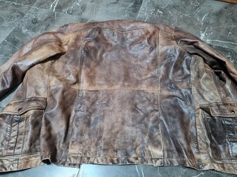 dlhý pánsky čierny kožený kabát - veľkosť XL/XXL - 9