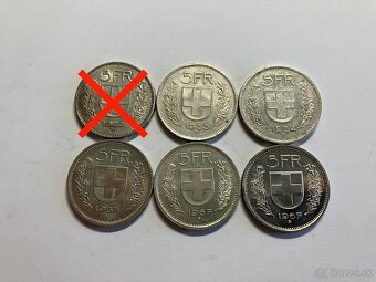 Strieborné mince Švajčiarsko Nemecko USA Československo - 9