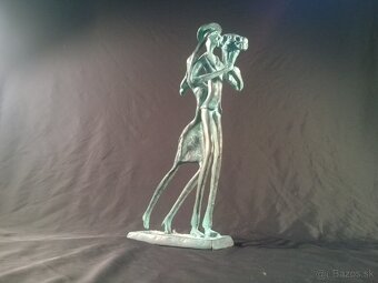 Stretnutie -Bronzová socha - 9