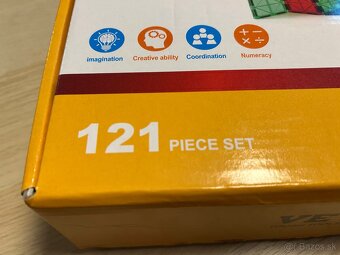 Magneticka stavebnica - Magnetic tiles - 121ks - 9