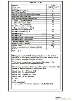 Chladnička s mrazničkou Beko 262 Litrov A++ - 9