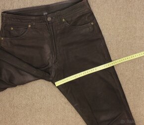 Pánské kožené kalhoty W32 L32 l312 - 9