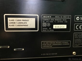 SONY MXD-D3 - CD / MiniDisc Recorder - 9