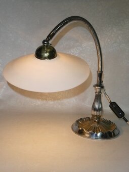 Stolová art deco lampa chrom - 9