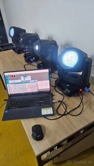 SET 2ks otočné hlavy 200W + dmx PC ovládač s káblami - 9